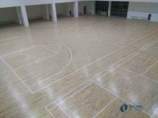 专业篮球场地板施工
