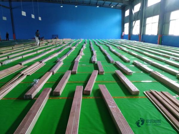 专用篮球场地地板施工工艺