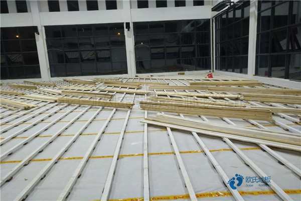 专用运动型木地板施工流程