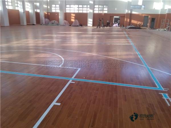 国标体育篮球木地板施工流程3