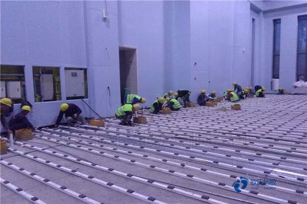 校园体育场木地板施工流程3