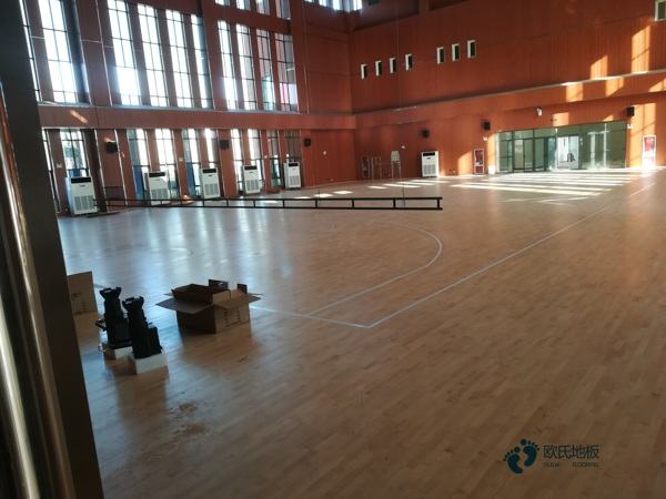 單層龍骨運動籃球木地板2